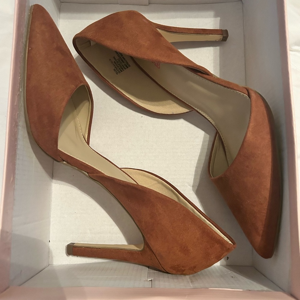 Shoe Dazzle Tellen Cognac Heels. Only worn once.